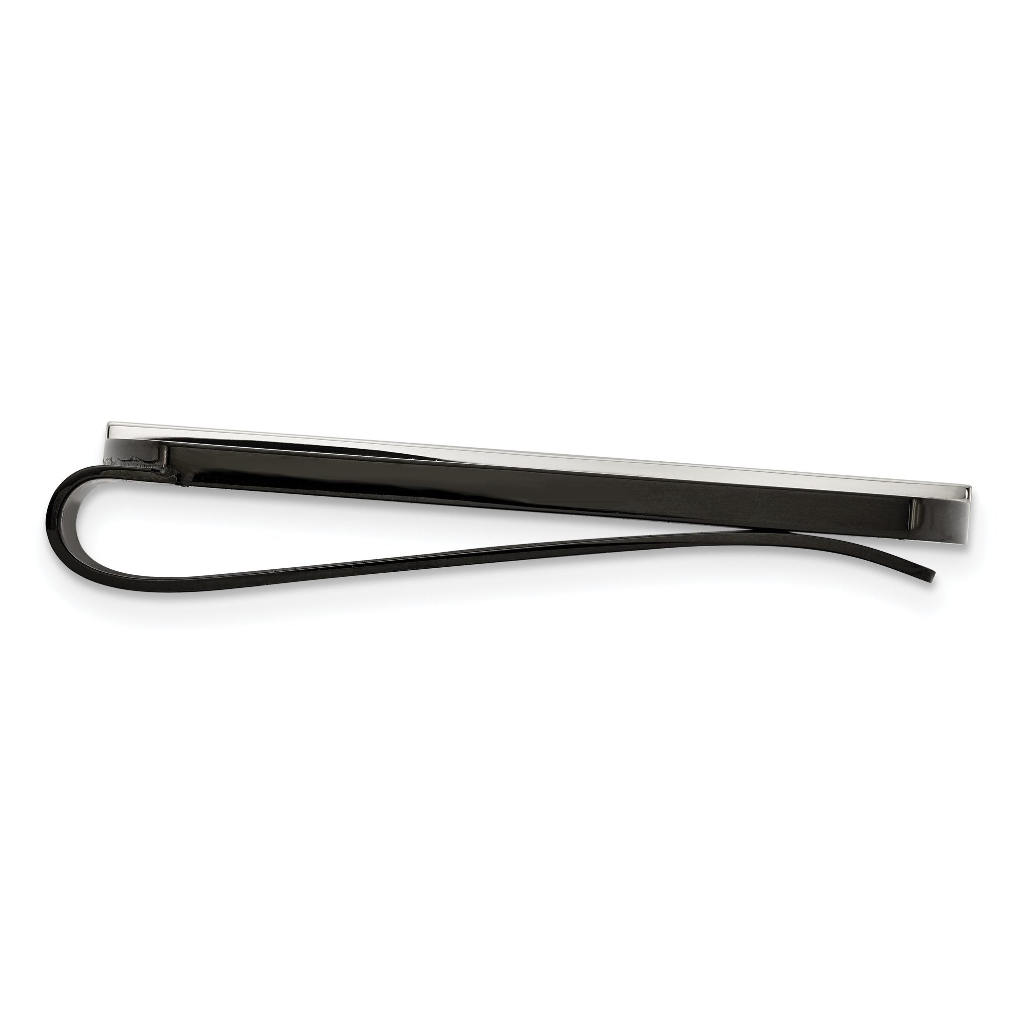 Chisel Stainless Steel Brushed and Polished Black IP-plated Money Clip Secondary image