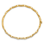 True Origin 14K Yellow Gold 2 1/6 carat Lab Grown Diamond VS+ F+ 7 in Complete Link Bracelet