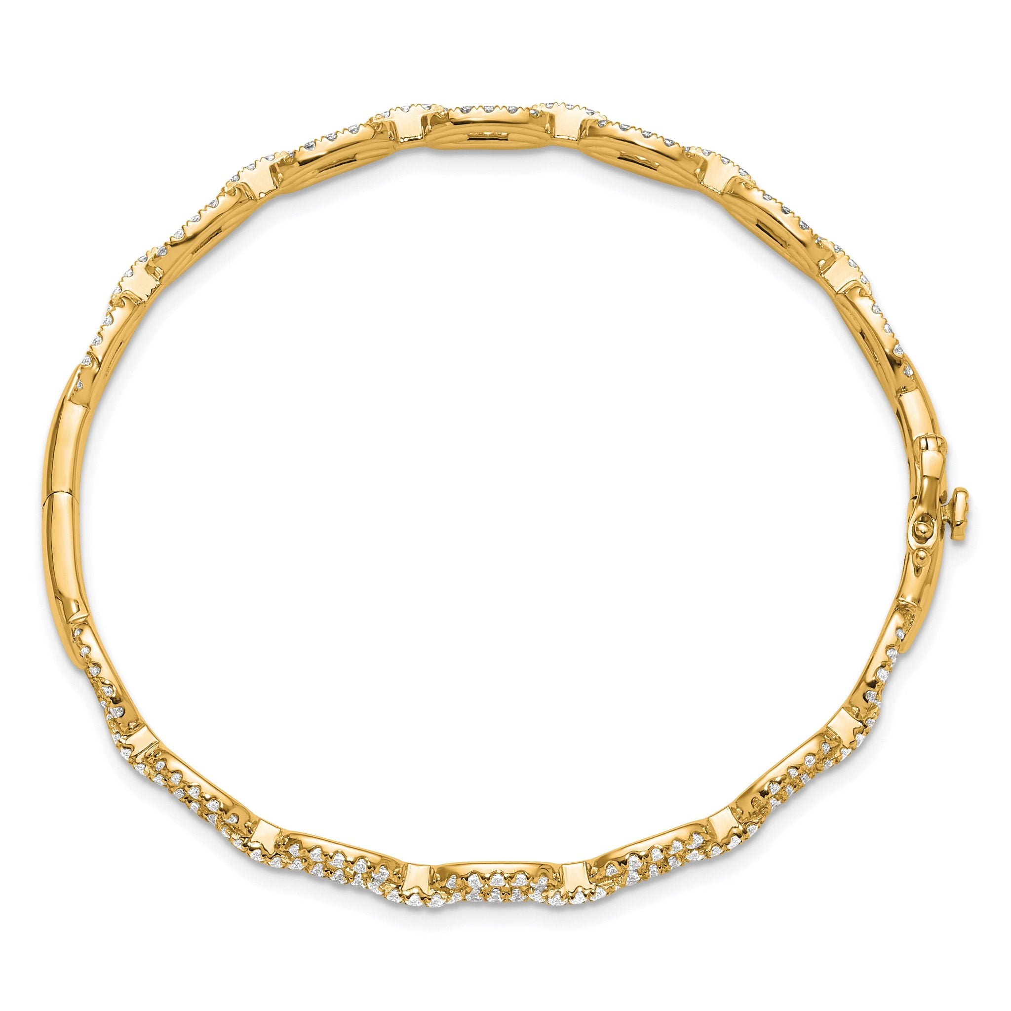 True Origin 14K Yellow Gold 2 1/6 carat Lab Grown Diamond VS+ F+ 7 in Complete Link Bracelet