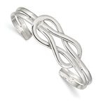 Sophia Jewelers Sterling Silver 925 Knot Cuff Bangle with Polished Finish