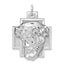 Sterling Silver 925 Rhodium-Plated Ecce Homo Charm Pendant, Polished Finish