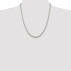 Sterling Silver Rhodium-plated 3.25mm Box Chain