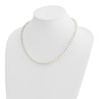 14k 5-6mm White Round Akoya Saltwater Cultured Pearl Necklace