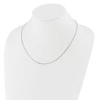 14K White Gold Adjustable 1.2mm Box Chain