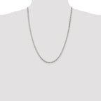 Beveled Oval Cable Chain Necklace in Sterling Silver