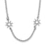 Sterling Silver Rhodium-Rhodium-Plated Polished Suns w/1in ext. Necklace