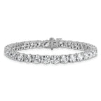14k White Gold 16 carat Lab Grown Diamond VS+ F+ Complete Tennis Bracelet