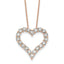 14k Rose Gold 2 carat Lab Grown Diamond VS/SI+ G+ Complete 18 inch Heart Pendant Necklace