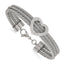 Stainless Steel Polished wire with Cubic Zirconia Heart Bracelet for Women