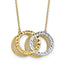 10K Rhodium-plated Polished Diamond Cut Necklace