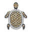 Sterling Silver White & Champagne CZ Turtle Slide