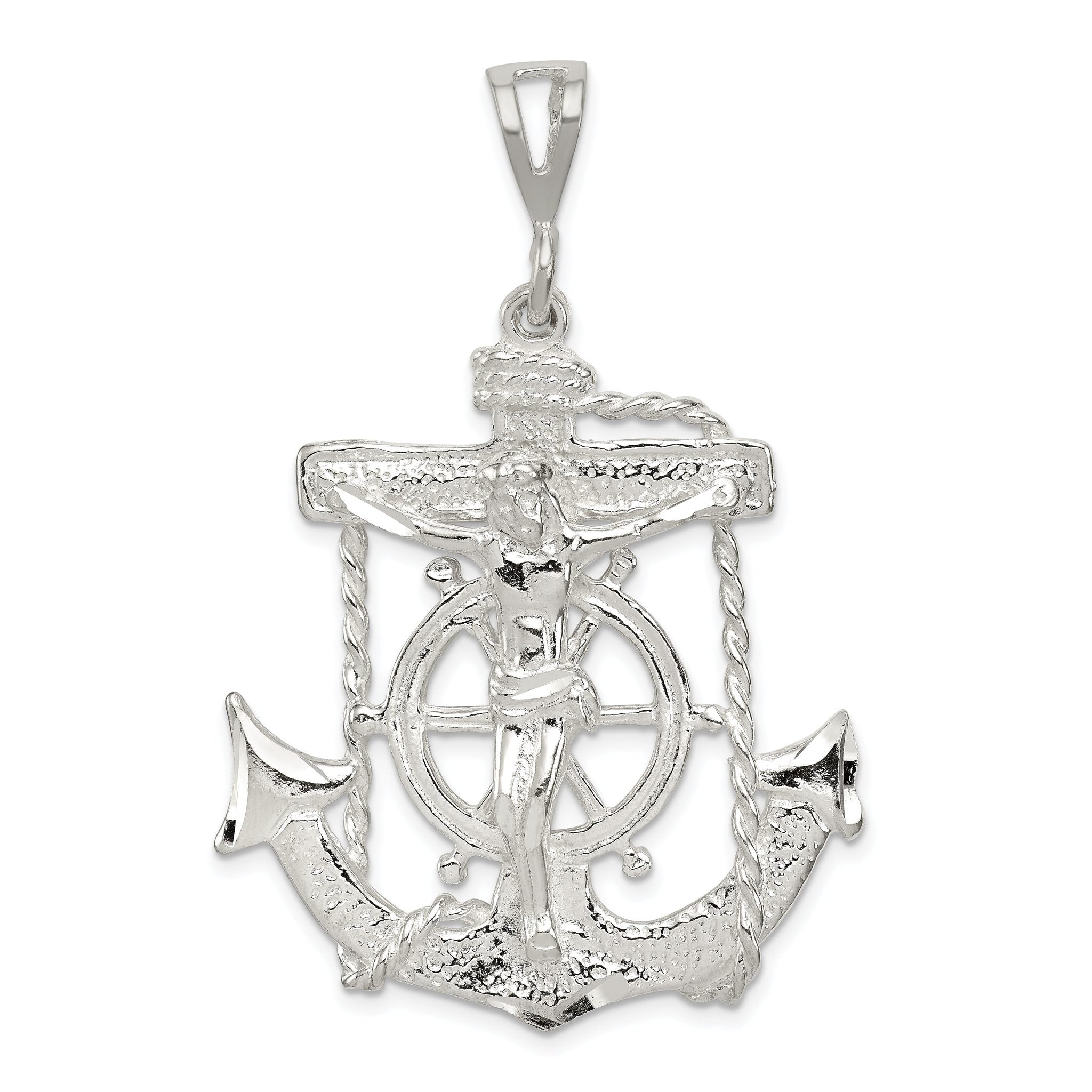 Sterling Silver 925 Mariner Cross Pendant with Polished Finish and Anti-Tarnish Coating Main image