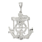 Sterling Silver 925 Mariner Cross Pendant with Polished Finish and Anti-Tarnish Coating
