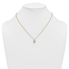 14k 2 1/2 carat Certified Lab Grown Diamond VS+ F+ Pear Complete 18 inch Four Prong Pendant Necklace