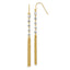 14K Two-tone Bead Tassel Earrings