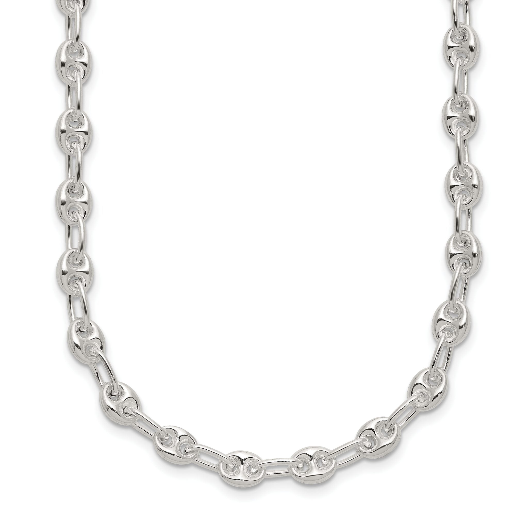 Sterling Silver Polished Fancy Link Necklace Main image