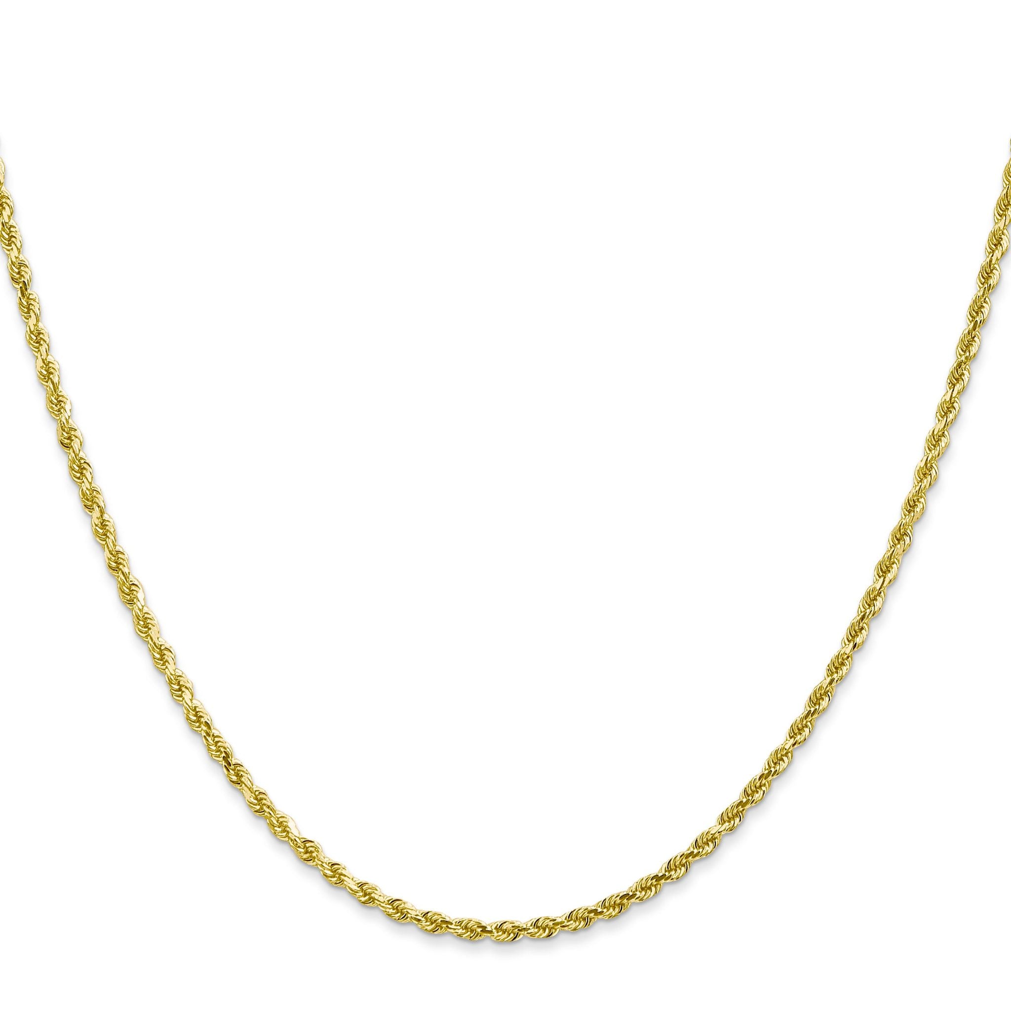 10K Yellow Gold 2.0mm Rope Chain