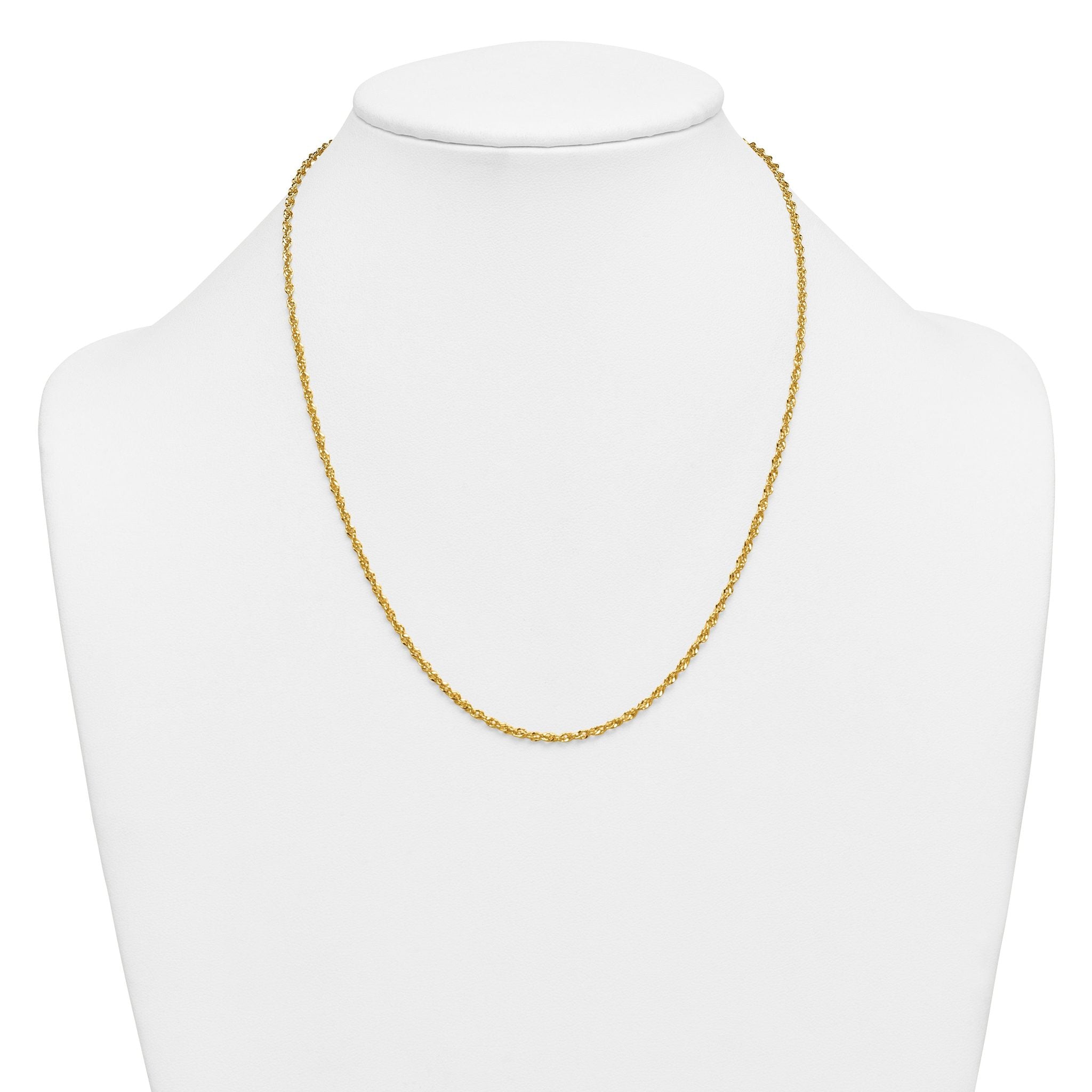 14K Gold Filled Singapore Chain Necklace in 2.1mm Width