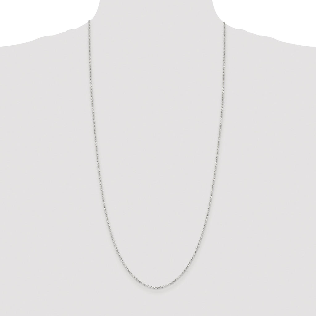 Diamond-Cut Rolo Cable Chain in Sterling Silver