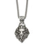 Lion Head Pendant Necklace in Stainless Steel, 24 in