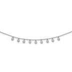 Sophia Jewelers 925 Sterling Silver CZ Star Station Necklace Unisex 18 Elegant