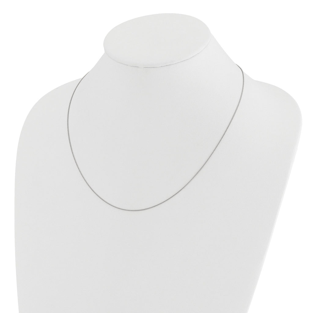 Adjustable Wheat Chain in 14K White Gold, 0.85mm