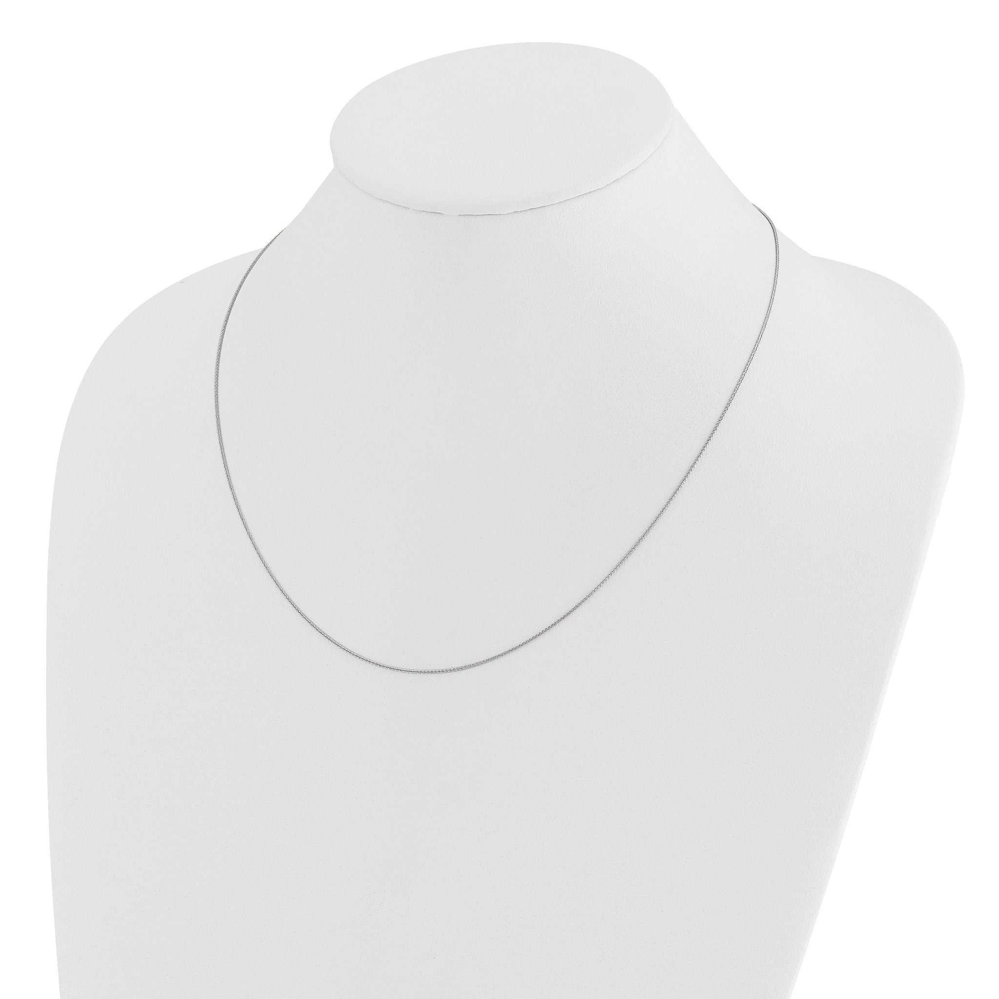 Adjustable Wheat Chain in 14K White Gold, 0.85mm