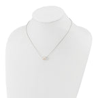 14k White Gold 10-11mm White Near Round Freshwater Cultured Pearl 17 inch Necklace