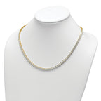 14k 26 1/5 carat Lab Grown Diamond VS/SI+ G+ Complete Round 20 inch Straight Tennis Necklace