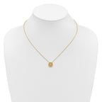 14K Polished and Satin Tree of Life Necklace