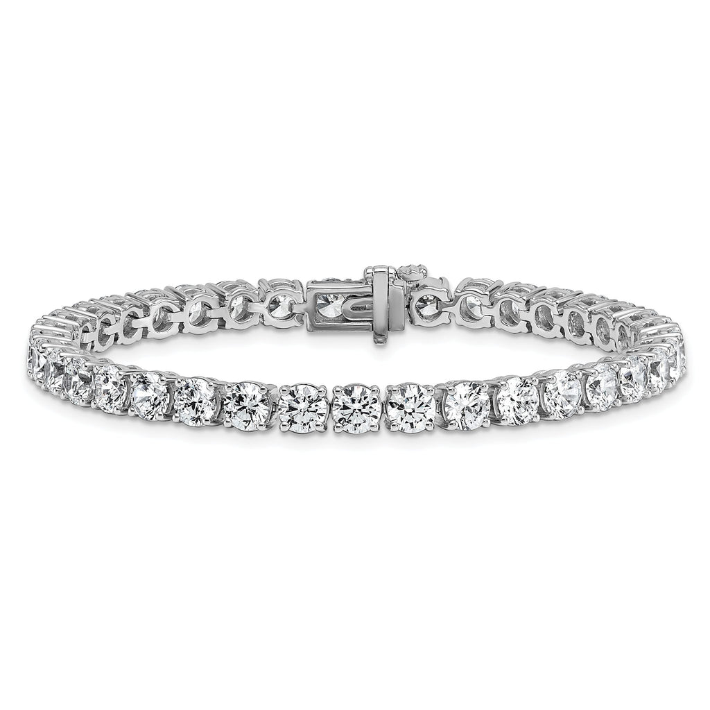 14k White Gold  14 carat Lab Grown Diamond VS+ F+ Complete Tennis Bracelet