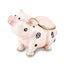 Luxury Giftware by Jere Pewter Bejeweled Crystals Gold-tone Enameled PETUNIA Spotted Pig Trinket Box with Matching 18 Inch Necklace