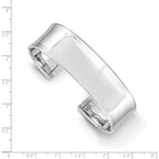 14K White Gold Polished Cuff Bangle Elegant Women's Bracelet