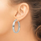 Stainless Steel Polished Hoop Earrings for Women