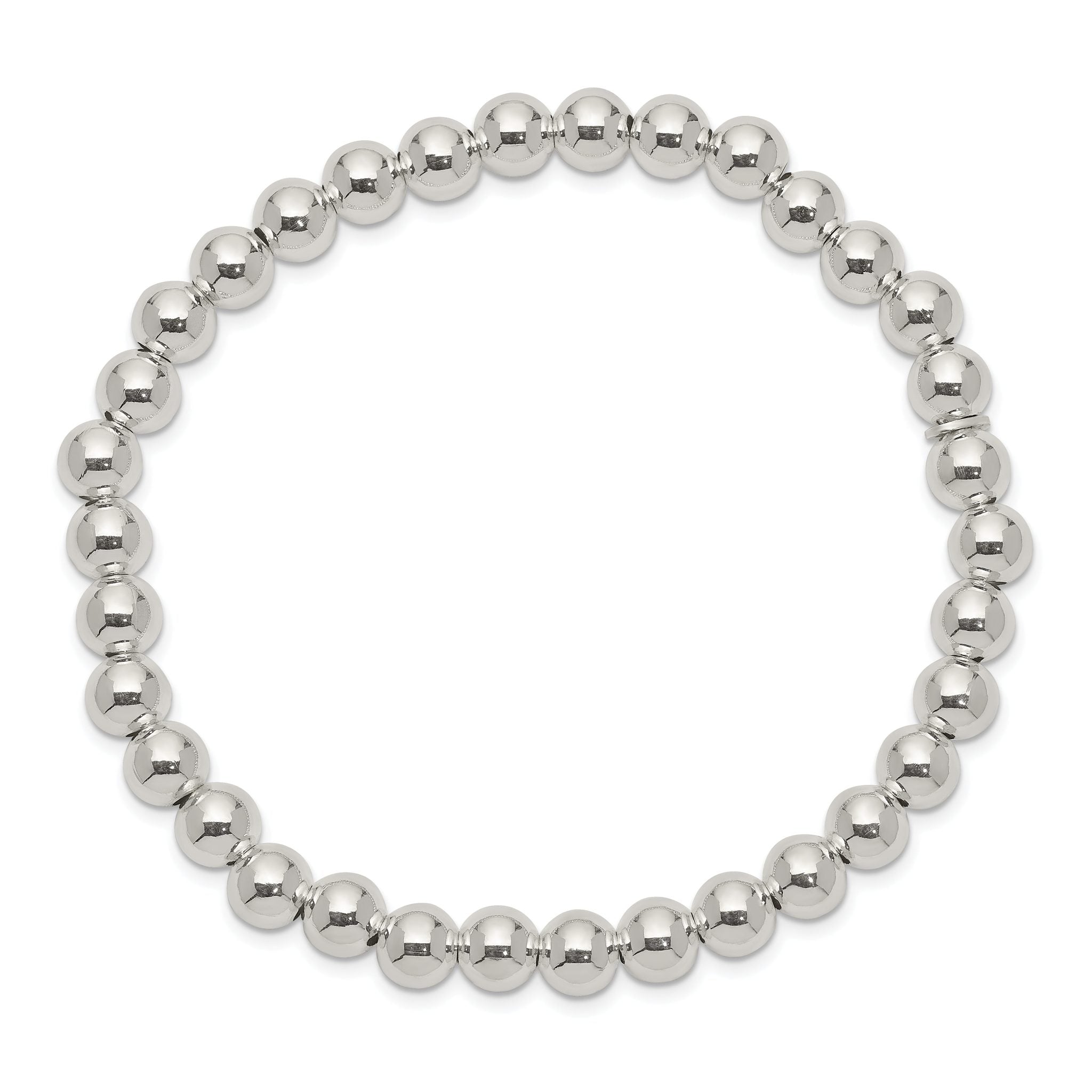 Sophia Jewelers Sterling Silver 925 Beaded Stretch Bracelet for Women Secondary image