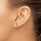 14K Yellow Gold 3 ct Certified Lab-Created Diamond VS/SI+ G+, Octagon / Radiant-Cut 4-Prong Stud Earrings