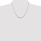 Polished Snake Chain Necklace in Sterling Silver, 2mm