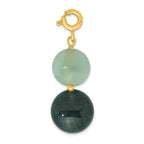 Sterling Silver Gold-plated Amazonite Adj. 17in or 40in Necklace