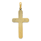 14K Gold Polished Crucifix Pendant with Solid Cast Design