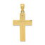 10k Gold Cross Pendant with Solid Cast Design and Polished Finish