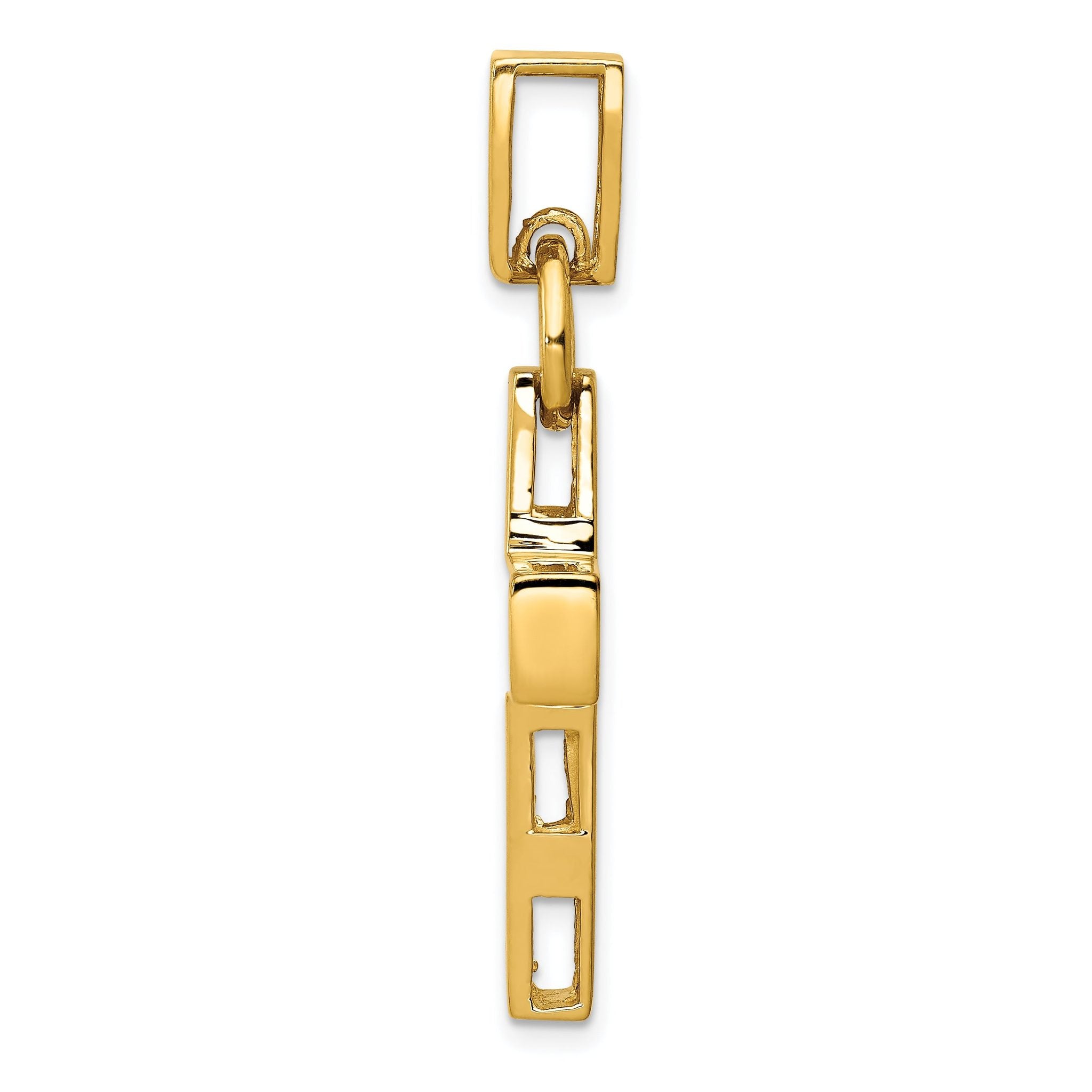 14K Gold Polished Hollow Cross Pendant  Elegant, Lightweight Design Secondary image