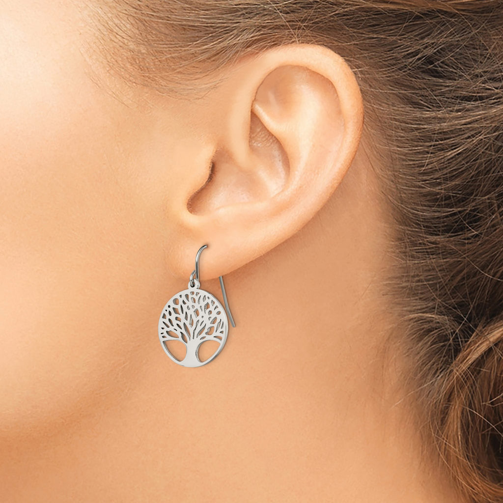 Stainless Steel Polished Drop Dangle Earrings for Women