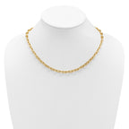 14K Polished Fancy 5.5mm Oval Link Necklace