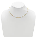 Sterling Silver Gold-plated 1.4mm D/C Rope 1in+1in Adjustable Chai