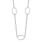 Chisel Stainless Steel Polished Fancy Oval Link 38 inch Necklace