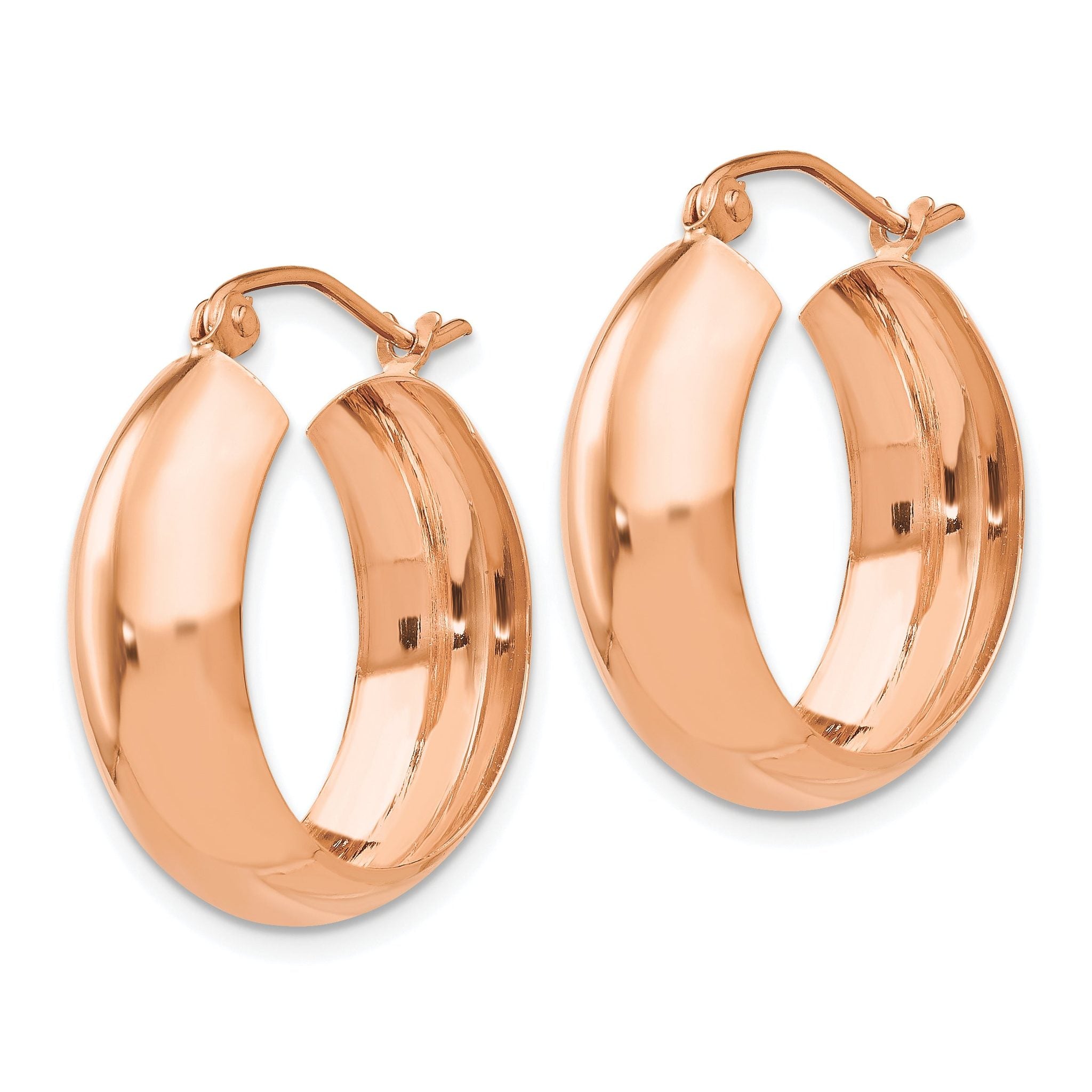 14k Rose Gold Hoop Earrings Secondary image