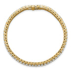 14k 10 carat Certified Lab Grown Diamond VS+ F+ Complete Emerald Bezel Set Tennis Bracelet