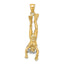14k Two-Tone 3-D Female Scuba Diver Charm