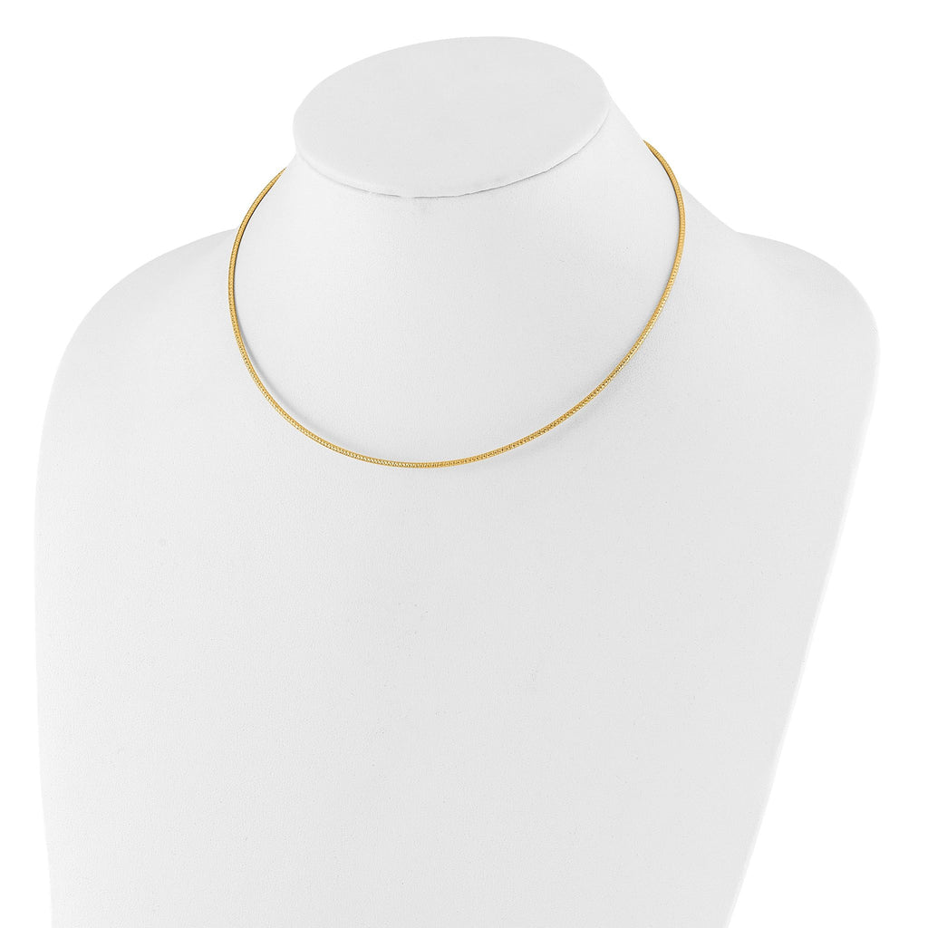 14 Karat 1.5mm Diamond-Cut Neckwire Necklace