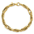 14K Polished Fancy Link Bracelet